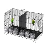 仕切り付き鳥かご　多頭飼い用バードゲージ 鳥ケージ バードケージ 左右仕切り付き 鳥かご 鳥小屋 大型 複数飼い